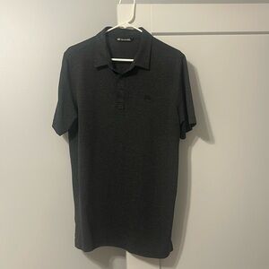 Black/Grey Travis Mathew Large Short Sleeved Collared Shirt